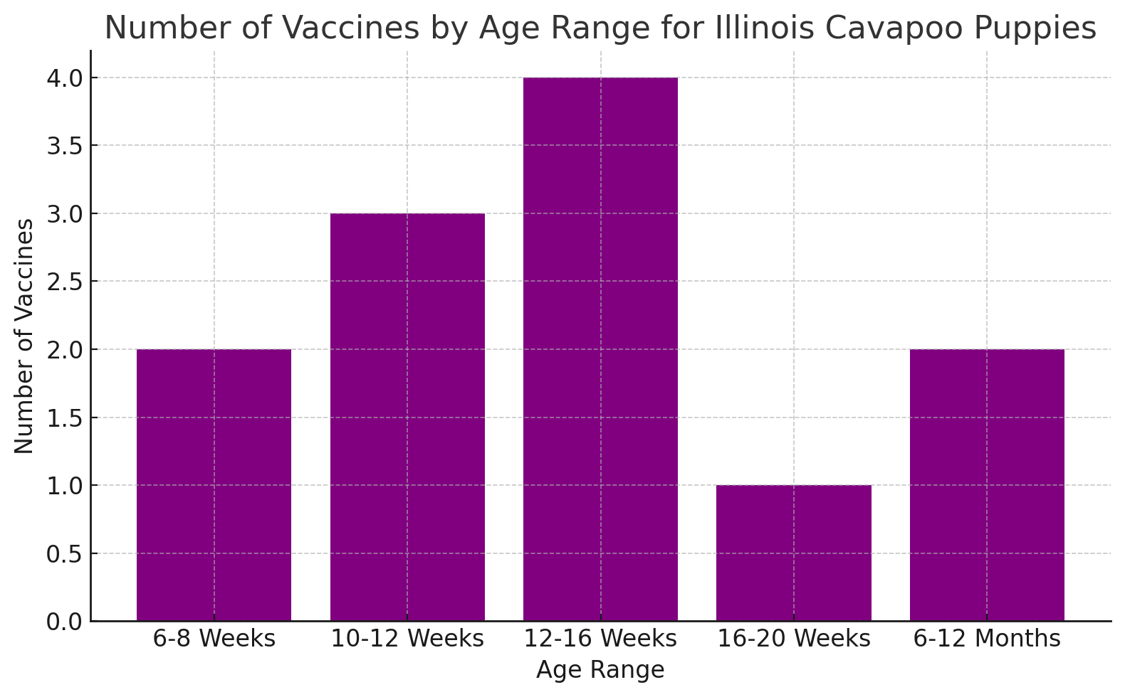 Graph Illinois Cavapoo Vaccine Schedule: Follow the Illinois Cavapoo Puppy Vaccination schedule in Chicago, IL to ensure your pup’s health—core and non-core vaccines explained for local buyers.